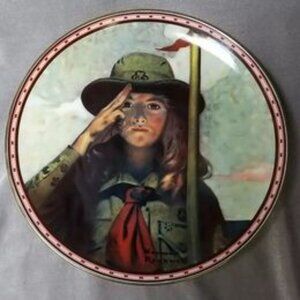 “On My Honor” Collectors Plate, Edwin M Knowles, Norman Rockwell, New